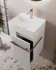 Ensemble de meubles de salle de bain pour WC invités COMPACT 45 cm avec lavabo
