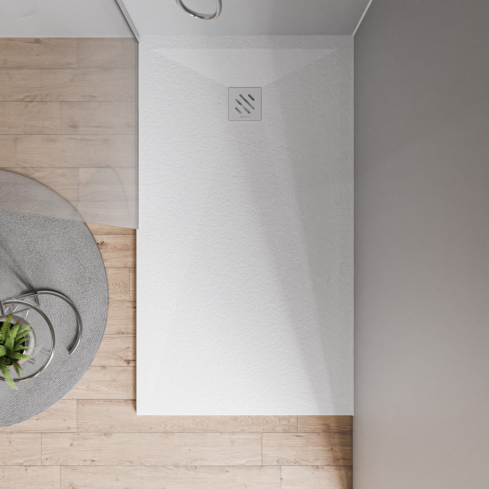 Receveur de douche plat en fonte minérale VIREO