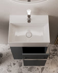 Ensemble de meubles de salle de bain pour WC invités COMPACT 45 cm avec lavabo