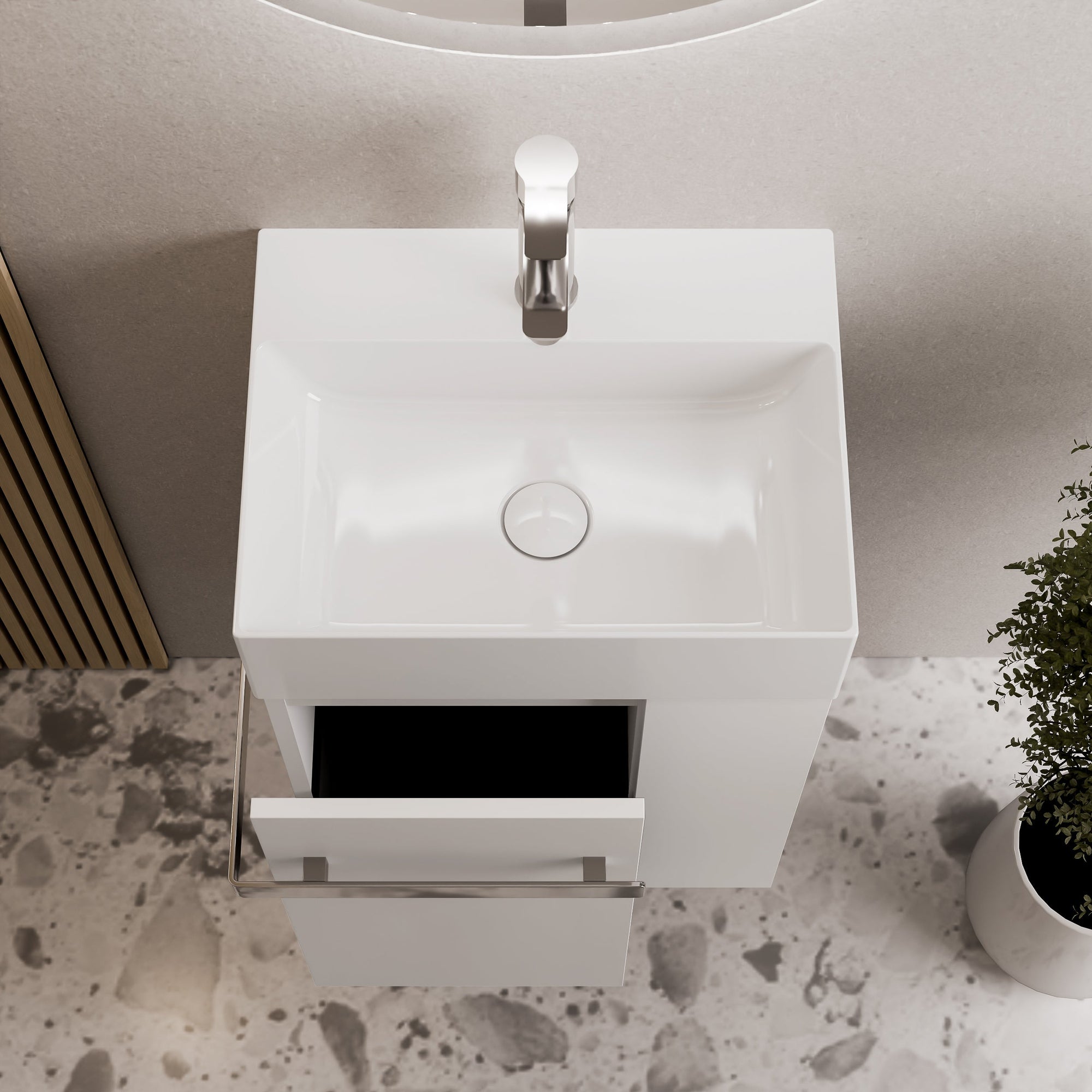 Ensemble de meubles de salle de bains COMPACT 45 cm avec lavabo